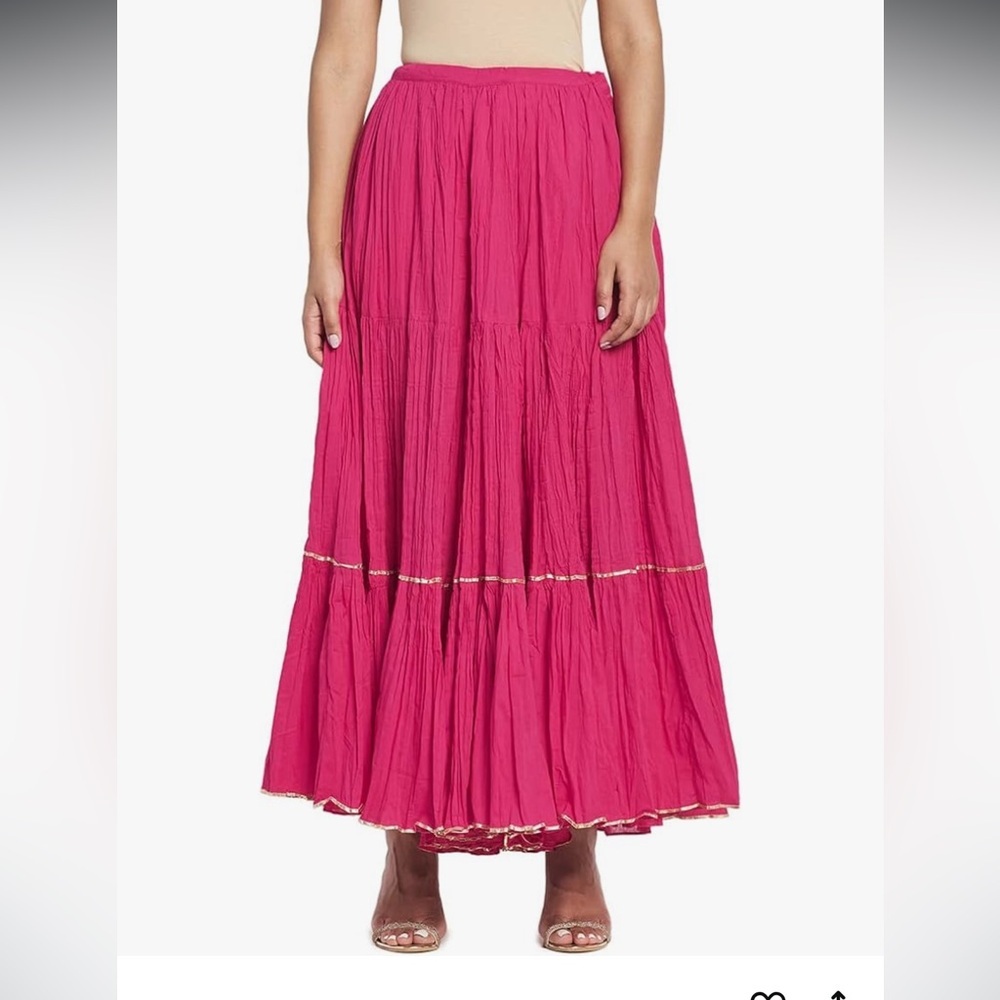 Fabindia Women Cotton Silk Blend Embroidered Sharara Pink_ Magenta NWT 8,999 - Picture 3 of 7